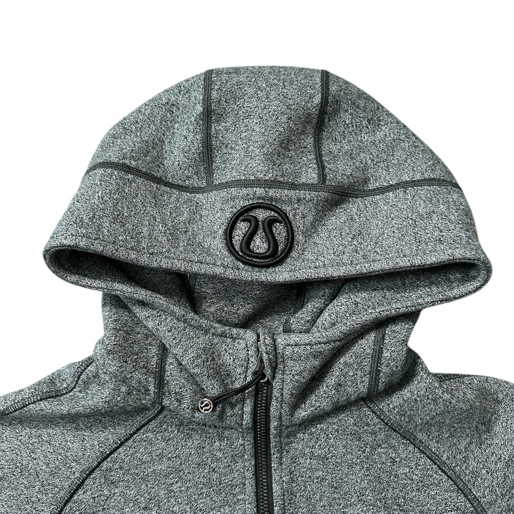 Lululemon Scuba Full Zip Hoodie Sweatshirt Jacket Heathered Gray Size 10 - Picture 8 of 10